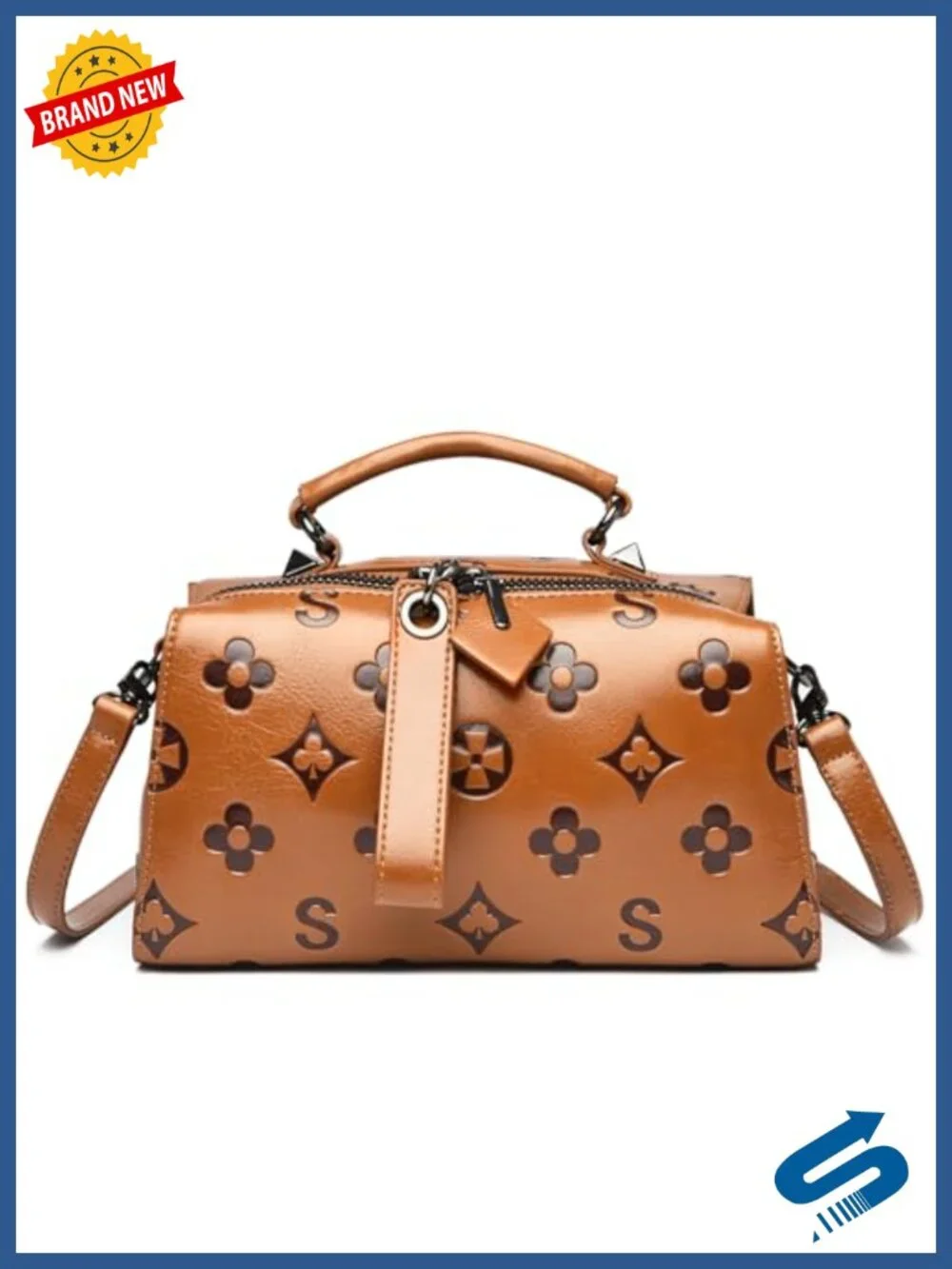 Faux Leather Embossed Crossbody Handbag Satchel Purse Shoulder Bag Tote Clutch